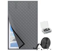 Window Insulation Kit for Winter Thermal Window Cover Heavy-Duty Oxford Fabric Windproof and Soundproof Roll-Up Curtain for Bedrooms Living Rooms Attics Rv Windows(W130x150cm)