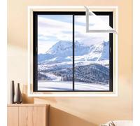 Window Insulation Kit for Winter,Windproof Secondary Glazing Kit,Sound Insulation Window Cold Protection Film,Weatherproofing Transparent Insulating Foil,for Home,Office (150x250cm/59 x98)