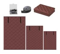 Window Insulation Kit Oxford Cloth Cotton Layer Thermal Window Cover Curtain Size 20X24in 39X79in 71X71in Window Insulation for Winter for Bedroom Attic RV with Tape(Brown,W51x51cm)