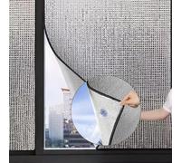 Window Insulation Kit Size Customizable Suction Cup Blinds Blackout Thermal Keep Warm Windowfilm Sunshade Window Coverings Privacy Screen and Anti-Uv Temporary Curtains No Drilling (90x120cm)