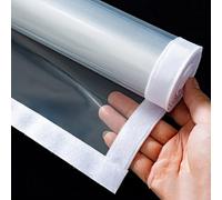 Window Insulation Kit, Thermal Insulated Cover Curtain, Single Piece Screen to Keep Warm, Clear Windows with Adhesive Straps(80cm X 100cm)