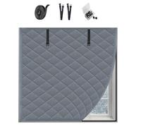 Window Insulation Kit Thermal Window Curtain Insulated Window Cover Windows Draft Blocker With Heavy Cotton Black Brown Gray(Gray,65x90cm)