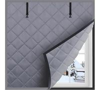 Window Insulation Kit Thermal Window Curtain Insulated Window Cover Windows Draft Blocker with Heavy Cotton, Reduce Noise for Window to Block Wind Keep Warm,No Drill Easy to Install