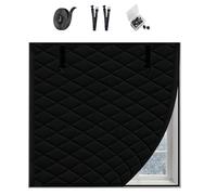 Window Insulation Kit Thermal Window Curtain Insulated Window Cover Windows Draft Blocker With Heavy Cotton Black Brown Gray(Black,110x150cm)