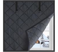 Window Insulation Kit Thermal Window Curtain Insulated Window Cover Windows Draft Blocker with Heavy Cotton, Reduce Noise for Window to Block Wind Keep Warm,No Drill Easy to Install