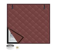 Window Insulation Kit, Winter Window Wrap Thermal Insulated Film, Cotton Insulation Curtain, Windproof Windows Cover Screen with Double-Sided Tape, No Drill, Reusable(Coffee,130x270cm)