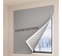 Window Insulation Kits, Custom-Made Thermal Curtains, Window No Drilling Required Thickened Cotton Thermal Curtainwith Self-Adhesive Tape Keep Warm Windproof Cold Protection Curtain
