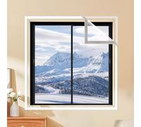 Window Insulation Kits for Winter,Secondary Glazing Kit,Indoor Window Cold Protection Film,Weatherproofing Transparent Insulating Foil,for Home,Office,Customizable (110x220cm/43 x87)