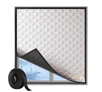 Window Insulation Kits,Keep Cold Or Heat Out, Windproof Noise,Blackout Curtain,Soundproof Curtains, Oxford Cloth And Cotton Fiber Filled, Black Out Shad(Size:120cm*120cm/47.2*47.2in,Color:silver gray)
