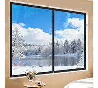 Window Insulation Kits,Thermal Protective Curtain for Window with Zipper Windproof Thermal Foil for Keep Room Warm for Air Conditioner Heater Room,Easy to Install