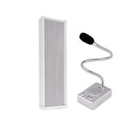 Window Intercom Amplifier, Adjustable Volume and Microphone Sensitivity, Supports External Speakers, Ideal for Anti-Theft Glass Installations