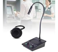 Window Intercom Speaker, 2 Way Counter Intercom Microphone, Adjustable Independent Volume and Noise Immunity, Window Intercom System for Bank, Hospital