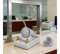 Window Intercom System with High-Definition Recording, Automatic Squelch, and Anti-Howling for Bank, Office, and Hospital Communication