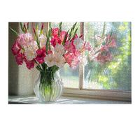 Window Jigsaw Puzzles for Adults 2000, 2000 Piece Jigsaw Puzzles for Adults, 99.5x70.5cm Hard Impossible Wooden Puzzle, Challenging Game for the Whole for Women, Gifts for Men, Theme: (Flower), -6965