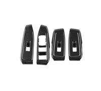 Window lift button sticke For Ra&nger 2023+ Carbon Fiber Window Glass Lift Button Switch Cover Trim Door Armrest Panel Car Accessories