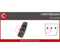 Window lift switch Driver side CWR76023AS CASCO for MERCEDES-BENZ A-CLASS