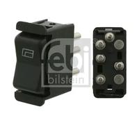 Electric Window Switch fits MERCEDES 190 W201 2.0 Front 82 to 93 M102.961 Febi