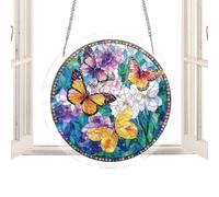 Window Light Catcher | Decorative Acrylic Home Decor - Stained Glass Puzzle Light Catcher,for Mothers Day Birthday Housewarming Home Indoor Outdoor Bedroom