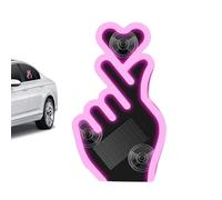 Window Light LED Ambient Lighting - Rechargeable Finger Heart Shape Romantic Neon Window Light Sign with Suction Cup for Vehicle Bedroom Party Truck Motorcycle Door Women Men Automotive
