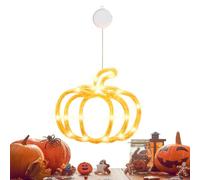 Window Lights Halloween, Autumn Suction Cup Lamp, Waterproof Glowing Halloween Decor for Window Front Door Yard Patio Classroom Party Venue Fireplace Bedroom