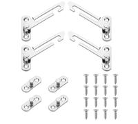 Window Lock 304 Stainless Steel - 4 Pcs Window Restrictors Locks with 16 Screws, Window Safety Locks for UPVC, Window Restrictor Adjustable Design for Families, Kindergartens, Schools, and More