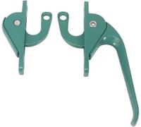 Window Lock Handle 1 Pair Aluminum Casement Locking Up Down Linkage Drive Alloy(Green,A screws+nuts)
