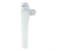 Window Lock Handle in Sturdy Aluminum Alloy Optimized for Safety and Security (White Left)