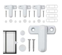 Window Lock, Pack of 4 Safety Lock for Sliding Doors, Aluminium Alloy Safety Latch with Anti-Theft Protection and Child Lock for Front Doors, Windows and Motorhomes