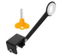 Window Lock Stopper with Key, No-Drill Aluminium Alloy Restrictor | 13.3 CM Opening Length, 0-15mm Frame Fit, Black Compact Design, for Inward Windows and Balcony Doors