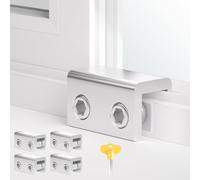 Window Locks, 4 Sets Premium Sliding Window Locks Security Up and Down Window, Vinyl Double window locks for Childproof Home Safety
