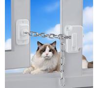 Window Locks，Fair Baby Child Safety Window Locks - 4 Pcs Adjustable UPVC Window Restrictors, Baby & Pet Proof Window Security Locks, Easy Install No Drilling, Fits AII Windows Types