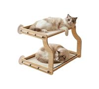 Window Lounger for Cats - Durable Cat Lounger Suction Button Attachment, Breathable Hammock Sun Place, Sturdy Wooden Frame Cat Bed Viewing Point, Comfortable Rest Oasis | For Windowsill