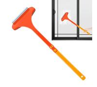 Window Mesh Cleaner | Double-Sided Washing Equipment Tool | Hangable Mesh Window Screen Cleaner with Long Detachable Handle | for Wet Dry Home Glass Wall Ceiling Door Mirror