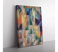 Window On The City By Robert Delaunay Classic Painting Canvas Wall Art Print Ready to Hang, Framed Picture for Living Room Bedroom Home Office Décor, 76x50 cm (30x20 Inch)