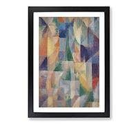Window On The City by Robert Delaunay Framed Print | A2 Black Framed Wall Art | Ready to Hang | Modern Cityscape Picture | Living Room Bedroom Lounge Office