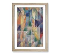 Window On The City by Robert Delaunay Framed Print | A2 Oak Framed Wall Art | Ready to Hang | Modern Cityscape Picture | Living Room Bedroom Lounge Office