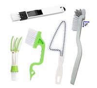 Window or Sliding Door Track Cleaning Brush, Tile Lines Brush,Window Blind Duster, 2-in-1 Windowsill Sweeper, Hand-held Groove Gap, 5 Pieces