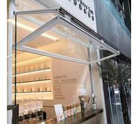 Window Outdoor Concession Servicing Window, Upper and Lower Sliding Window Foldable Shed Windows, Commercial Pass Through Window for Kitchen Restaurants(White,24x44in/61x111cm)