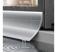 Window Outer Edge Weather Bar, Window Rain Guard Self-Adhesive Silicone Rubber Multicolor 2.5-6cm x 3m(Transparent,4.5cm*3m)