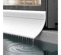 Window Outer Edge Weather Bar, Window Rain Guard Self-Adhesive Silicone Rubber Multicolor 2.5-6cm x 3m(White,2.5cm*3m)