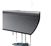 Window Outer Edge Weather Bar, Window Rain Guard Self-Adhesive Silicone Rubber Multicolor 2.5-6cm x30cm(Black,3.5cm*30cm)