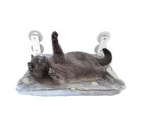 Window Perch for Cats - Foldable Pet Hammock Bed | Suction Cups Glow in the Dark Resting Seat with Interactive Toys for Naps Small Spaces Quiet Relaxation Birds Watching Living Room with Sturdy