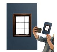 Window Photo Prop - Picture Framing, Reusable Scenic Display, Portable Landscape Viewfinder Accessory | Outdoor Party Studio Portrait Mountaintop Lakeside City Landmark Travel