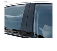 Window Pillar Garnish For Fit For Jazz MK3 2014-2020 Glossy Black Carbon Fiber Style Window Door Column B C Pillar Post Cover Trim Sticker Exterior Decor(Black)