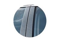 Window Pillar Garnish For Mitsubishi For Eclipse Cross 2018-2021 10PCS Glossy Black Silver Carbon Window Pillar Post Protective Cover(Carbon Fiber Look)