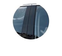 Window Pillar Garnish For Mondeo MK4 2008-2012 Carbon Fiber Style Window Door Column B C Pillar Post Cover Trim Sticker Exterior Decor(Black)