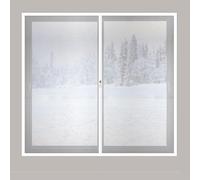 Window Plastic for Winterizing Warmth Cold Resistance Insulation Silent Thickness 4mm Double-Layer Bubble Wrap Privacy Film with Zipper,Winter Panels for Screened Porch(White,W:0.9MxH:1.2M)