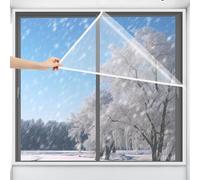 Window Plastic Insulation Kit, Transparent Insulated Film for Winterizing, Winterize Window Kits for Winter Keep Cold Out, Window Cover for Winter(170x250 cm)