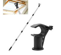 Window Pole Opener, 2m Modular Window Opener Pole, Stainless Steel Sectional Skylight Poles with Hook for Part Loft Hatch Pole with Hook