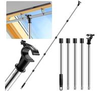Window Pole Opener with Hook, Modular 1.84m Window Opener Pole Compatible with Velux GGL & GGU Skylight Windows, Sectional Skylight Pole for Roof Windows, Blinds and Loft Hatches